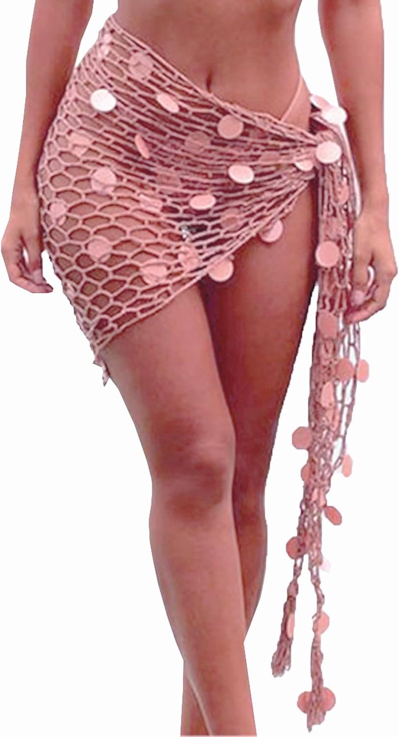 Ldcx Green Swimwear Cover Up Crochet Sarong,Sexy Fashion Beach Hand Crochet Shawl Capelet Fishnet Net Skirt.(SJJ42) - Image 1